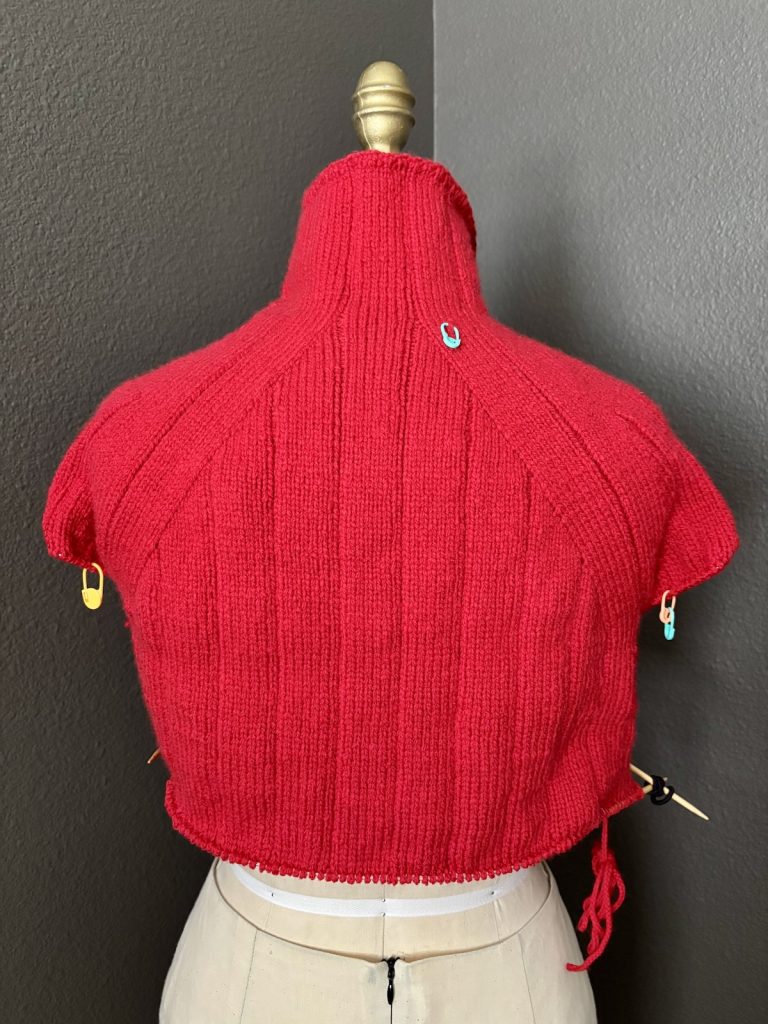 Woolfolk Viga Sweater back in progress