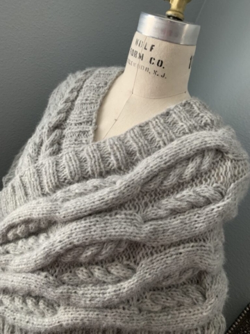 Cozy cabled wrap