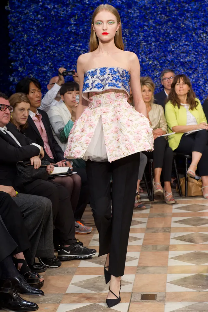 Strapless peplum top from Dior 2012