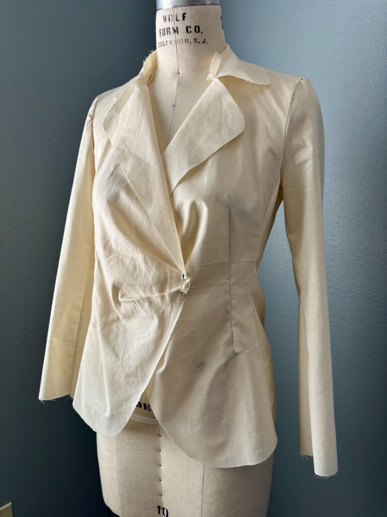 Pleat Front Jacket toile