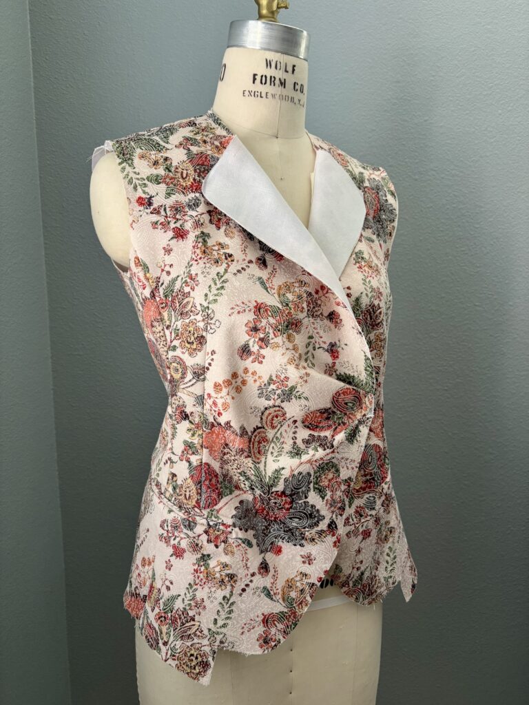 Pleat Front Jacket in progress