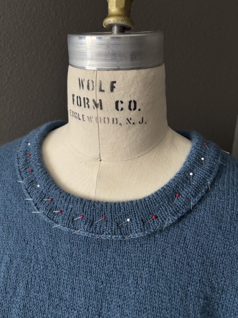 super basic tee pinned neckline